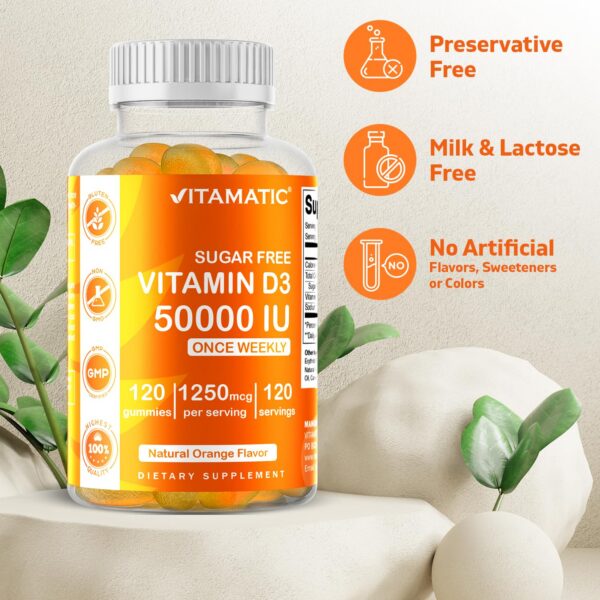 Frasco de Vitamatic D3 50,000 UI gomitas