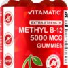 Version 1.0.0 Vitamatic Vitaminas B12 gummies sabor cereza frasco