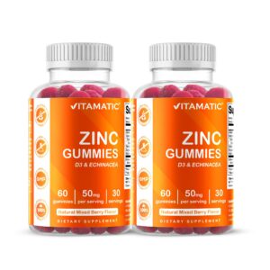 Gomitas de zinc Vitamatic frente al envase