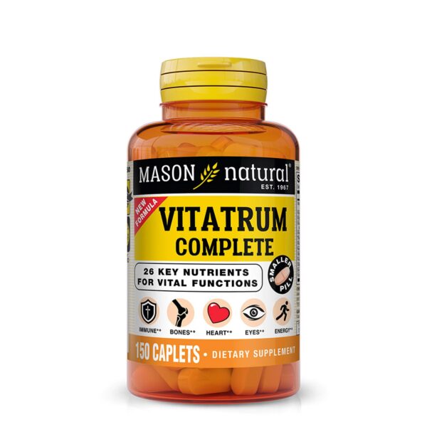 Version 1.0.0 Frasco Vitatrum multivitamínico Mason Natural 150 tabletas