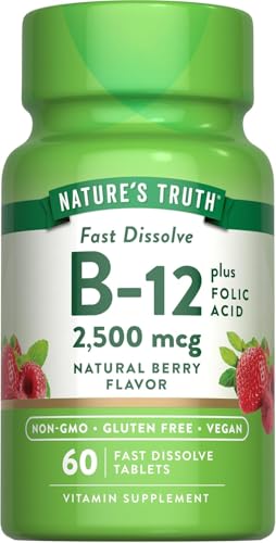 Version 1.0.0 Vitamin B-12 2500 mcg Nature's Truth tabletas sabor frutos rojos