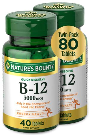 Version 1.0.0 Vitamin B12 Nature's Bounty 80 tabletas rápidas disolución