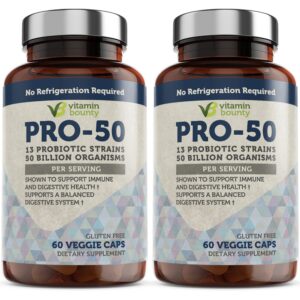Frasco de Vitamin Bounty Pro-50 probiótico 60 cápsulas
