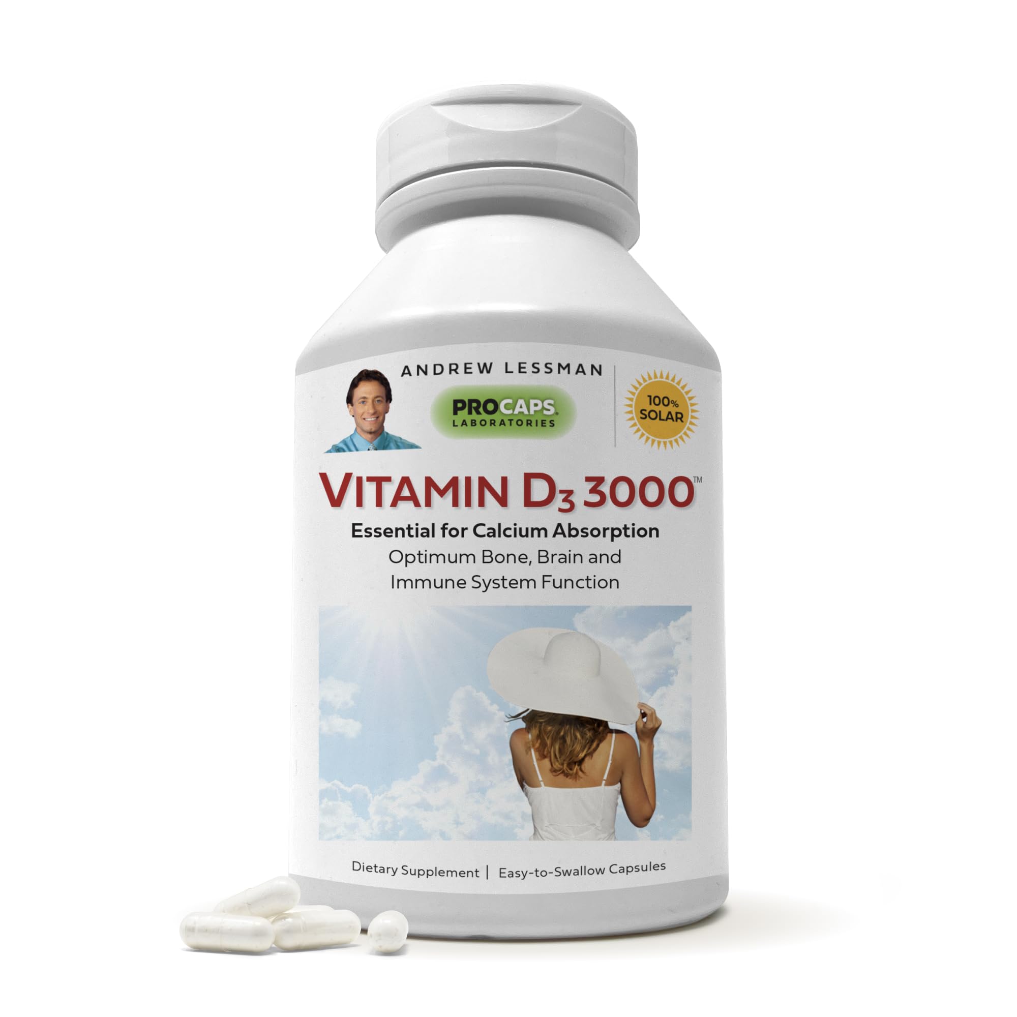 ANDREW LESSMAN Vitamina D3 3000 UI 360 Cápsulas Alta Potencia