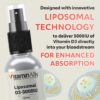 Version 1.0.0 Frasco y etiqueta del spray liposomal D3