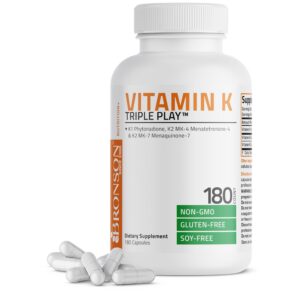 Vitamin K Triple Play suplemento cápsulas 180 unidades