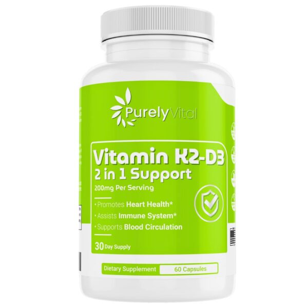 Version 1.0.0 Vitamin K2-D3 Purely Vital suplemento cápsulas salud huesos corazón