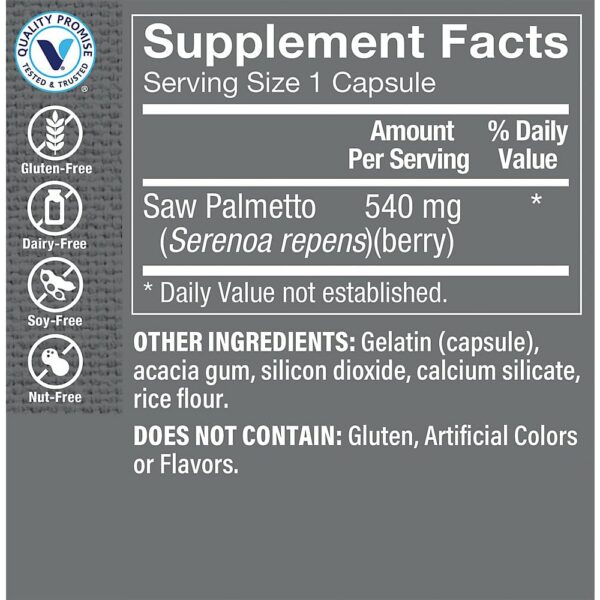 Version 1.0.0 The Vitamin Shoppe Saw Palmetto libre de gluten.