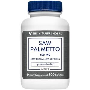 Vitamin Shoppe Saw Palmetto suplemento 160mg frasco