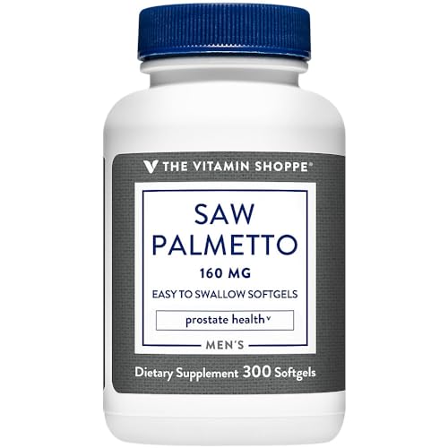 Vitamin Shoppe Saw Palmetto suplemento 160mg frasco