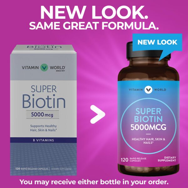 Vitamin World Biotin 5000 mcg cápsulas información