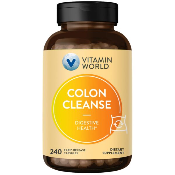 Vitamin World Colon Cleanse envase frontal 240 cápsulas