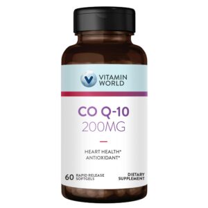 Frasco Vitamin World CoQ10 200 mg Softgels