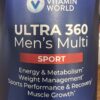 Frasco de Vitamin World Ultra 360 Multi Sport para hombres