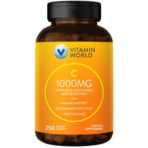 Frasco de Vitamin World Vitamina C 1000 mg liberación lenta