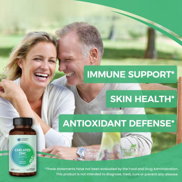 Version 1.0.0 Frasco Vitamin World Zinc 50 mg con etiqueta