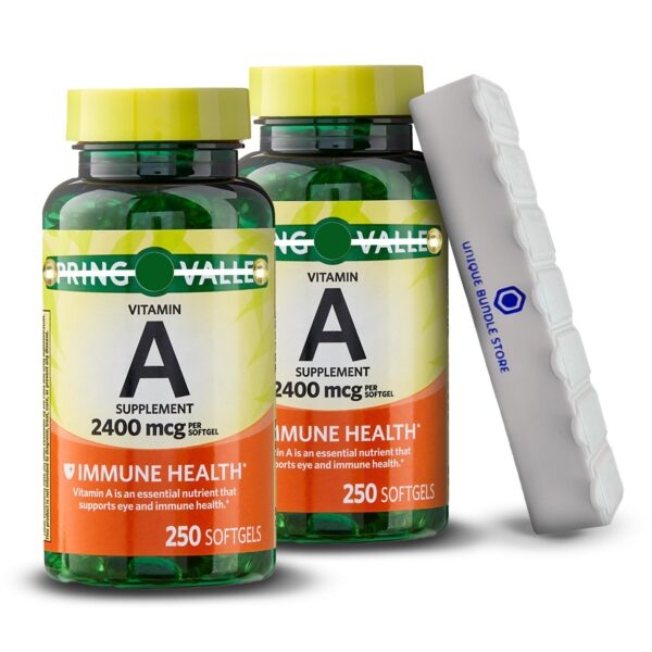 Vitamina A 2400 mcg suplemento con organizador de pastillas