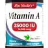 Frasco Vitamina A 25000 UI Softgels - etiqueta