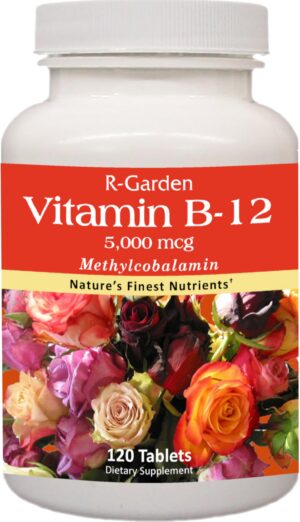 Vitamina B-12 R-Garden 5000 mcg 120 tabletas frasco