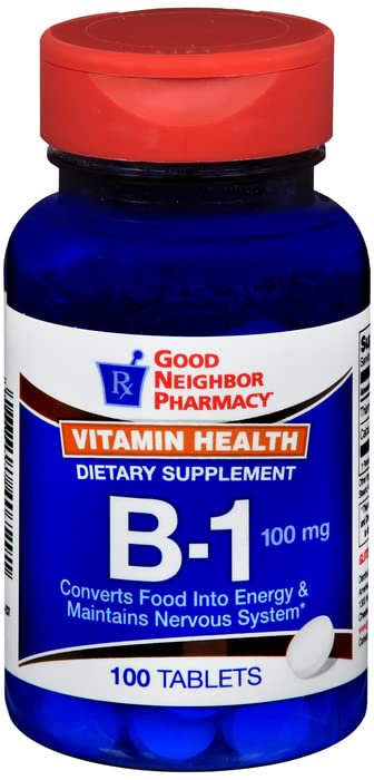 Caja Vitamina B-1 100mg Good Neighbor Pharmacy 100 tabletas