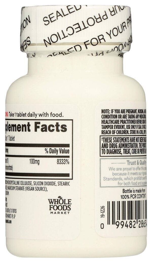 Presentación de 365 Whole Foods Market Vitamina B1