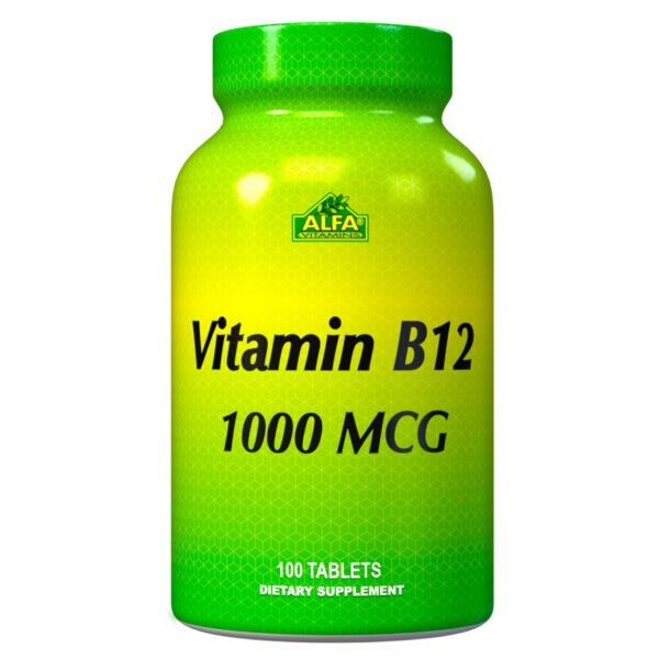 Vitamina B12 1000 mcg 100 tabletas ALFA VITAMINS