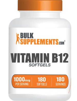 Frasco cápsulas blandas vitamina b12 1000 mcg BulkSupplements