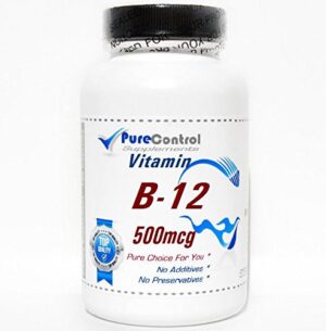 Vitamina B-12 500mcg PureControl Supplements frasco frontal