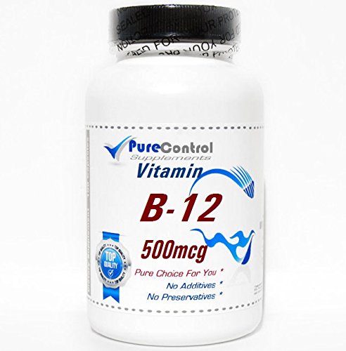 Vitamina B-12 500mcg PureControl Supplements frasco frontal