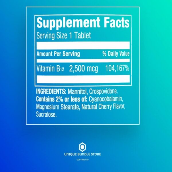 Caja del suplemento de vitamina B12