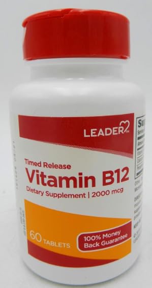 Version 1.0.0 Paquete de 60 tabletas de vitamina B12 Leader