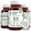 Frasco de Vitamina B12 Natural Nutra 1000 mcg 100 tabletas veganas