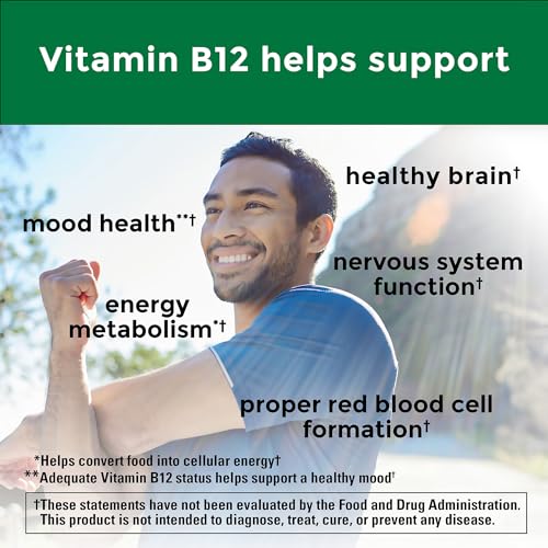 Vitamina B12 Nature Made apoyo a metabolismo energético