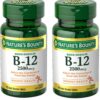 Botella de Vitaminas B12 Nature's Bounty en sabor cereza.