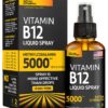 Frasco de vitamina b12 sublingual vegana spray 2 onzas