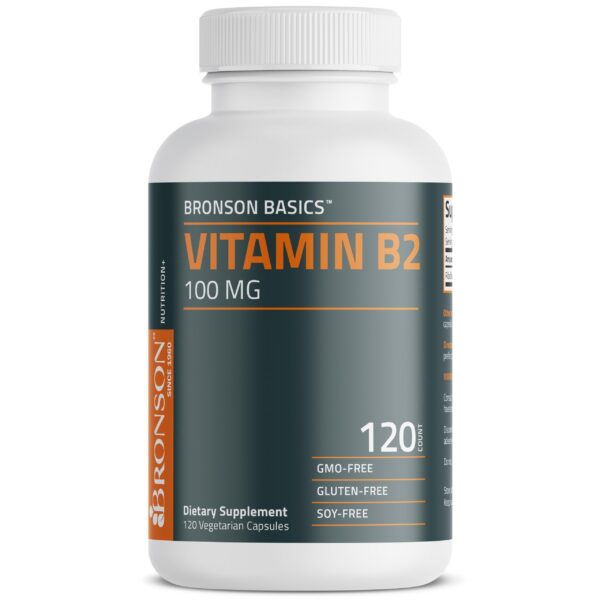 Vitamina B2 100mg Bronson en cápsulas vegetarianas