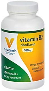 Vitamina B2 riboflavina 100mg suplemento 300 cápsulas The Vitamin Shoppe