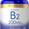 Vitamina B2 Riboflavina 200mg Carlyle frasco 150 cápsulas