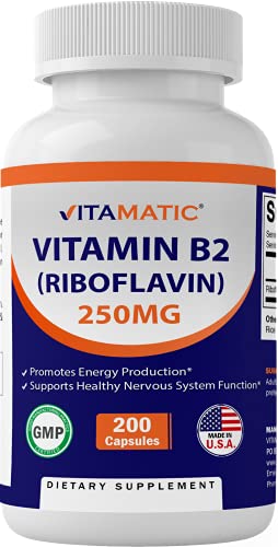 Vitamina B2 Vitamatic 200 cápsulas 250 mg