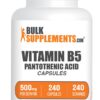 Vitamina B5 BulkSupplements frasco cápsulas salud energía
