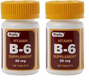 Vitamina B-6 25 mg tabletas Watson Rugby paquete de 2
