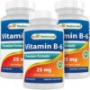 Botella de Vitamina B6 25mg Best Naturals 250 tabletas