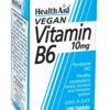 Paquete vitamina B6 Health Aid 10 mg 100 tabletas