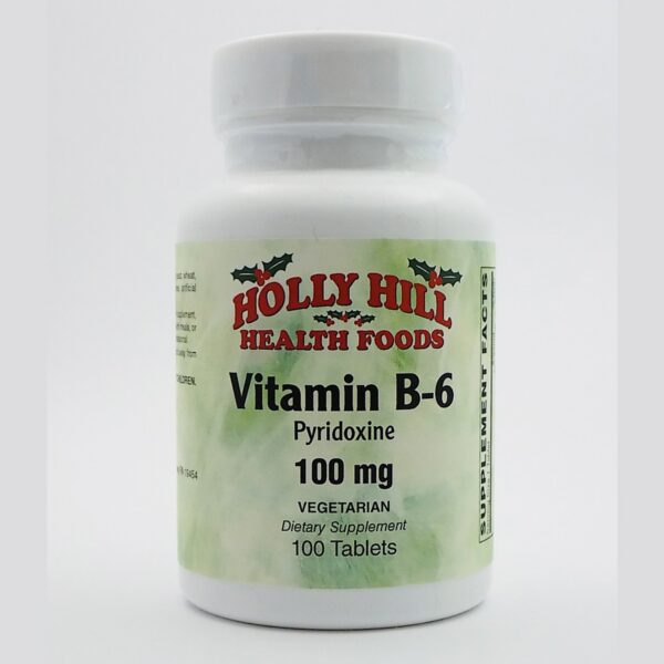 Vitamina B6 Holly Hill Health Foods botella 100 tabletas