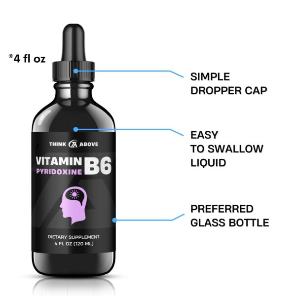 Vitamina B6 líquida en envase vidrio Think Above