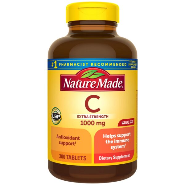 Botella de vitamina c 1000 mg nature made 300 tabletas