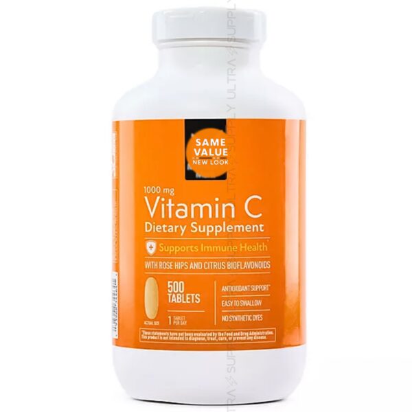 Vitamina C 1000mg MM botella con 500 tabletas veganas