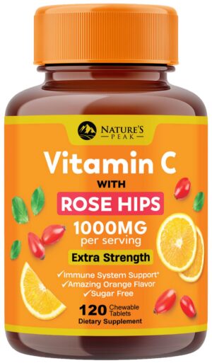 Vitamina C 1000mg con rosa mosqueta Nature's Peak