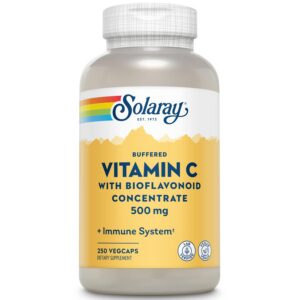 Version 1.0.0 Botella de cápsulas vitamina C amortiguada Solaray 250 veganas