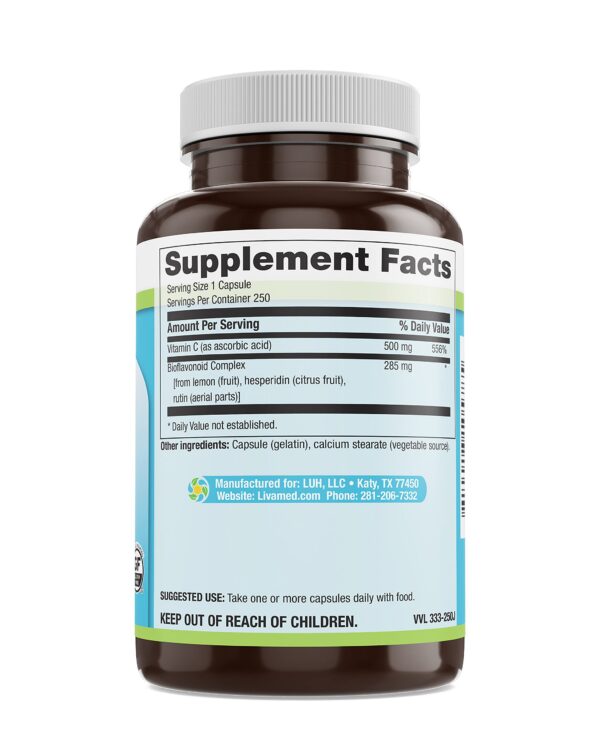 Vitamina c con bioflavonoides cápsulas Livamed Bio C Caps 250